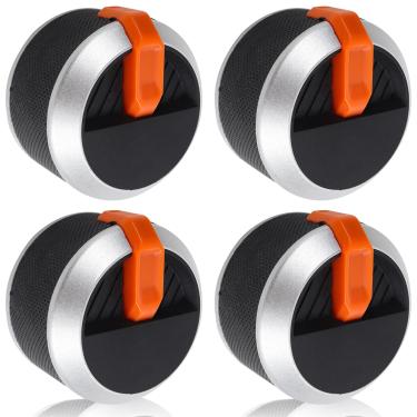 Imagem de Botões de substituição laranja para grelha a gás Blackstone 1666 1517 1554 1825 1836 puxadores de chapa a gás Walmart Knobs, 4 botões de controle de queimadores para Blackstone 17/22/28/91.4 cm, 4