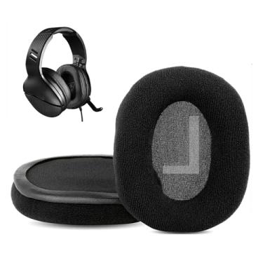 Imagem de HTINDUSTRY Almofadas de substituição compatíveis com Turtle Beach Atlas One PC/Beach Recon 200 Gaming/Beach Stealth 420X 450 520 Fones de ouvido com tecido macio e espuma de alta densidade