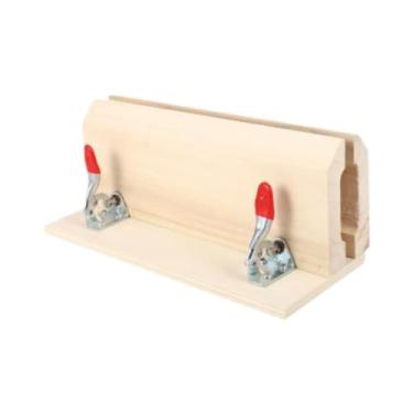 Imagem de oshhni Costura Pônei Cavalo PU Braçadeira de Couro Fácil Operação Cinto de Madeira Clipe DIY