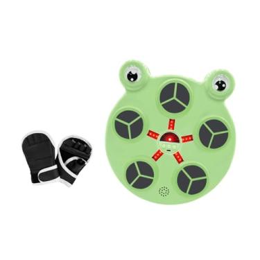 Imagem de Dynwave Máquina de boxe musical infantil alvo de parede foco treinamento montagem na parede alvo de parede de boxe musical eletrônico para exercícios de, Verde