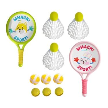 Imagem de Pegciuho 2 Peças Badminton Raquete para Crianças Ao Ar Livre Raquete com Petecas Badminton Petecas para Lawn Yard Beach Crianças Adultos, Contém 9 Bolas