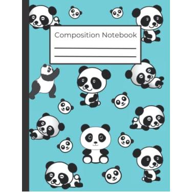 Imagem de composition notebook: Pretty Wide Ruled Paper Notebook Journal | Cute Panda Notebook for Teens Kids Adults Students Girls & Boys for Home School College for Writing Notes.