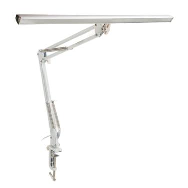 Imagem de Vomeko lâmpada de mesa led com braçadeira, clipe para cuidar dos olhos, lâmpada led de beleza, lâmpada de mesa para cílios, para maquiagem, leitura de sobrancelha (Silberne Klemme)