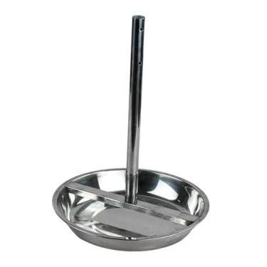 Imagem de Generic Torrador de frango rack pato suporte bandeja placa tubo aço fácil limpo rotisserie peru titular para buffet banquete reuniões familiares, 22 Cm
