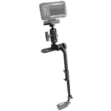 Imagem de Braço de montagem transdutor de caiaque/SUP com adaptador de base localizador de peixe eletrônico marítimo, compatível com Scotty, Lowrance, Garmin Fish Finder