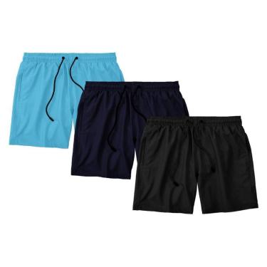 Imagem de Kit 3 Shorts Bermuda Masculino Básico Mauricinho Tactel-Masculino