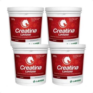 Imagem de Combo 4 Creatina Lavizoo Suplemento para Equinos - 500 g