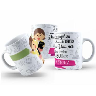 Imagem de Caneca de Cerâmica Branca 325ml com Estampa de Profissões - Mecolour, 