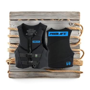 Imagem de Colete Salva Vidas Neoprene Homologado Classe V Prolife V4, Azul, EG (
