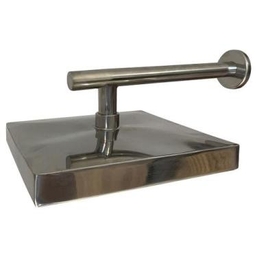 Imagem de Ducha Fria Inox De Parede Quadrada Área Externa E Interna - Shop das C