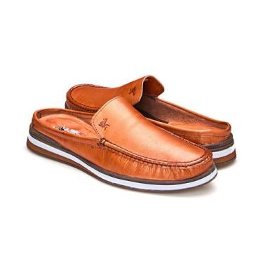 Imagem de Mule Mocassim Casual Sapato Slip On - Vancouver Outlet, 38, Whisky