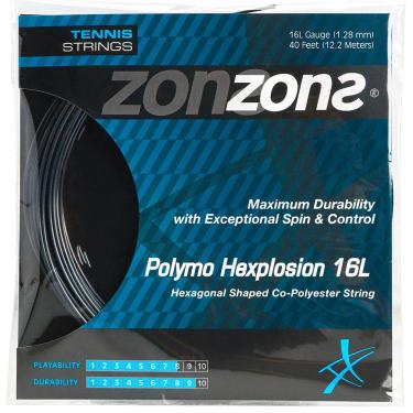 Imagem de Corda Zons Hexplosion 16L 1.28mm Preta - Set Individual