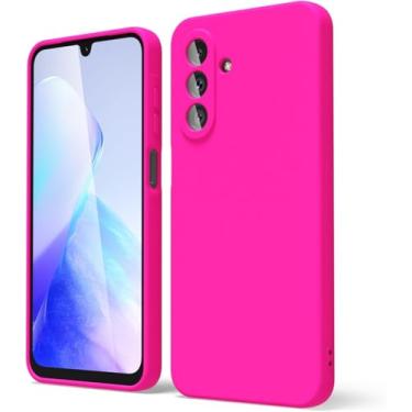 Imagem de Capa Capinha Tpu Silicone Fosca Para Samsung Galaxy A56 5G Interior Dentro Fosco Macio - Danet (Rosa pink)