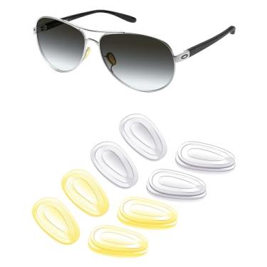 Imagem de Mryok 4 pares de protetores de nariz de substituição para óculos de sol Oakley Blender - Transparente e amarelo claro