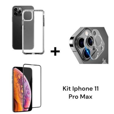 Imagem de Película 3D + Capa Anti Impacto + Película Câmera Para Iphone 11PRO / 