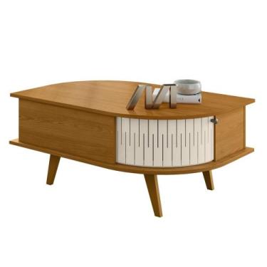 Imagem de Mesa de Centro para Sala 90cm Indy Z10 Off/Cinamomo - Mpozenato, Off/C