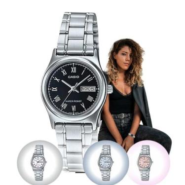 Imagem de Relógio Feminino Casio Collection Classico Casual Pequeno Redondo Resi