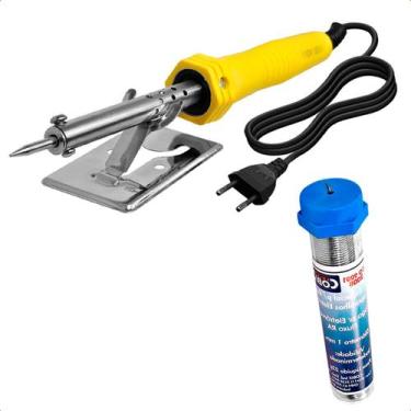 Imagem de Ferro de Solda Tubo e Estanho Ferro de Solda 30w 127v Kit Soldador - B