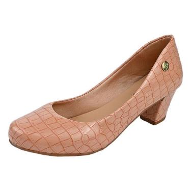 Imagem de Sapato Feminino Scarpin Bico Redondo Tradicional 40.011 - Donna Santa,