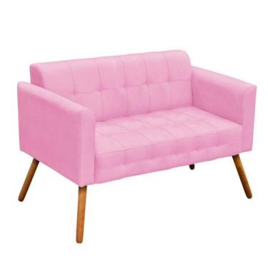 Imagem de Namoradeira Elisa Suede Rosa Bebê - D' ROSSI