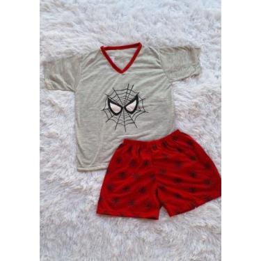 Imagem de Pijama Infantil Menino Manga curta e short Super Homem Heroi - PIJAMAS