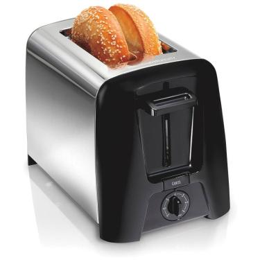 Imagem de Torradeira Elétrica de 2 Fatias com 7 Níveis de Tostagem, Aço Inoxidável, 110v, HAMILTON BEACH 22614R, Preto