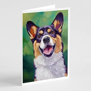 Imagem de Caroline's Treasures 7364GCA7P Cartões Tricoloridos Pembroke Corgi e Envelopes Pacote com 8, 7 x 5, multicolorido