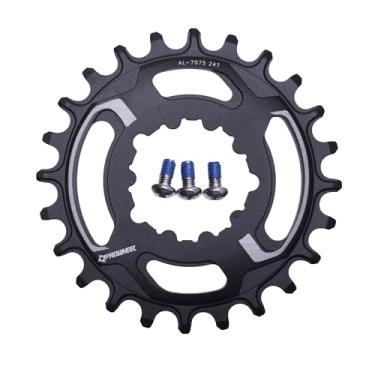 Imagem de Prowheel Corrente redonda 104 BCD 24T 26T 28T 30T32T 34T 36T 38T bicicleta de largura estreita corrente única, compatível com 9 10 11 12T Speed Mountain Bike Road Bike Fat Bike Mountain Bike BMX (24T)
