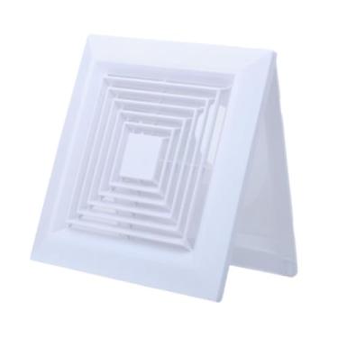 Imagem de Fenteer Tampa de ar ventilador de ar quadrado Tampa do ventilador de banheiro Fácil de instalar a capa da grade de substituição para o quarto da cozinha, Type C