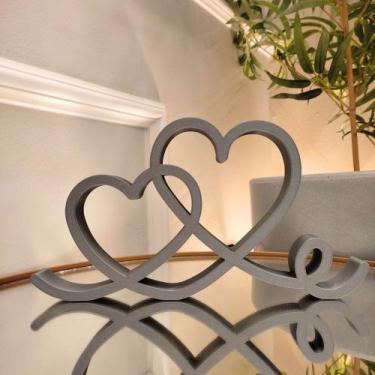 Imagem de Estatueta Coração Romance 26cm - Decoração Casal Quarto Sala - Toque 3