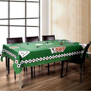 Imagem de Toalha de Mesa Baralho Aveludada Retangular 6 Lugares 1,50x2,20m - Lep