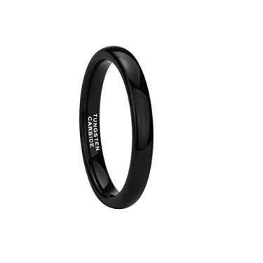 Imagem de Anel de casamento unissex de 1 mm, 2 mm, 3 mm, 4 mm, 5 mm, 6 mm, 7 mm, 8 mm, branco de tungstênio, ouro amarelo/ouro rosa/preto, polido, confortável, tamanho 3 a 17