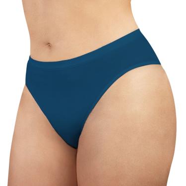 Imagem de Kit com 3 Calcinhas DelRio Biquini Sem Costura F5100 Marinho/Nature/Make Tam M