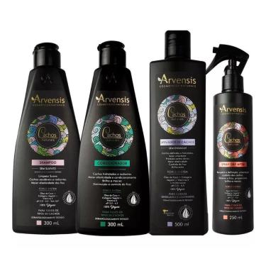 Imagem de Kit Arvensis Cachos Shampoo Condicionador Ativador Day After
