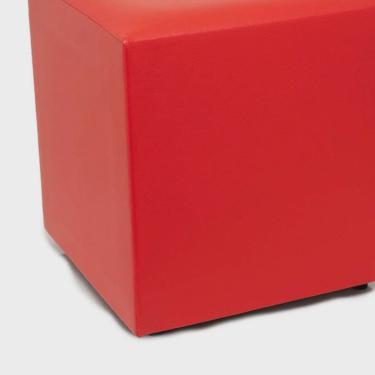 Imagem de Puff Studio 40x40x40 Cm Courino sem Rodizios Vermelho