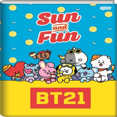 Imagem de Jandaia Caderno Brochura 1/4 Capa Dura 80 Folhas Pautadas BT21 Sortido