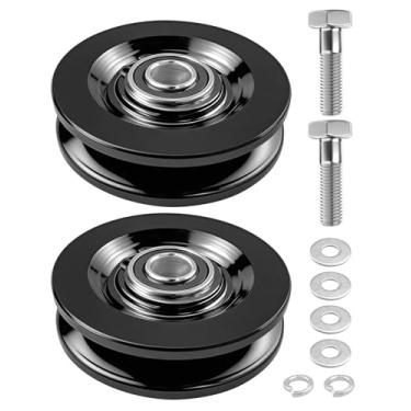 Imagem de Kit de roda de transporte de talha de telhado 90040 adequado para TranzSporter TP250 e TP400 Grua de escada, kit de polia de elevação de escada de telhado, 2 peças