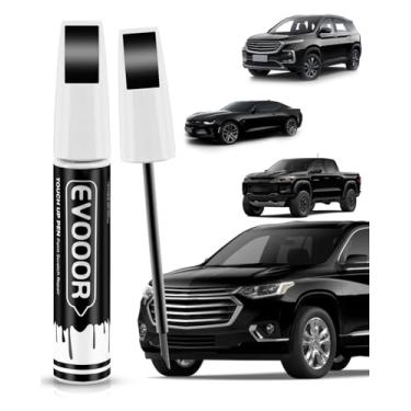 Imagem de EVOOOR Tinta de retoque compatível com Chevrolet / Chevy Exact Match 2 em 1 tinta de retoque para reparo de lascas e cortes com 2 aplicadores descartáveis ultrafinos (preto (GBA/WA8555) compatível com