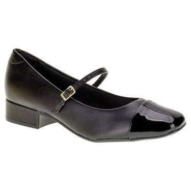 Imagem de Sapato Moleca Boneca Casual Bico Quadrado Feminino Preto