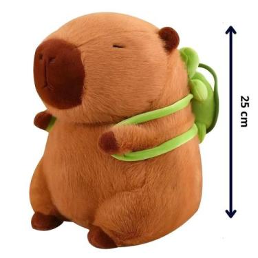 Imagem de Capivarara  Pelúcia  Antialérgica 25 Cm Mochila Filó - Peluc