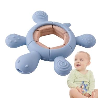 Imagem de Brinquedo de dentição, brinquedo para mastigar bebê - Anel de mastigação por motor oral da,Estimulante e suave e suave reivindicação do brinquedo para crianças meninas e meninos com mais de 3 meses