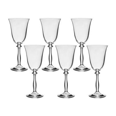 Imagem de Taça de Cristal Bohemia Para Vinho 250 ml Angela 6 Peças - Bohemia Cry
