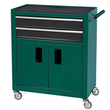 Imagem de YGCBL Carrinhos de mão portáteis multifuncionais, carrinho de carrinho de carrinho de serviço de nível industrial organizador multifuncional fácil de mover, rolamento 100 kg 5 cores, verde