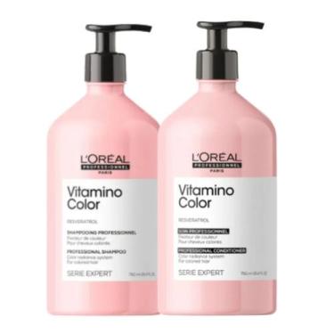 Imagem de Kit loreal vitamino color resv shampoo 750ml+condicionador750gr