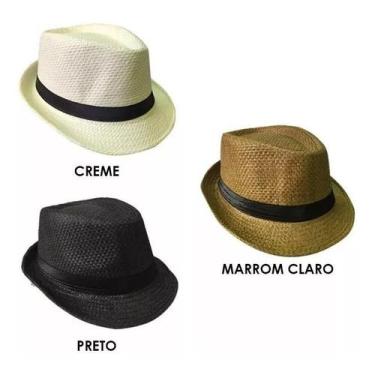Imagem de chapéu Malandro Carioca Panama Palha sintetico classico - oem, Caramel