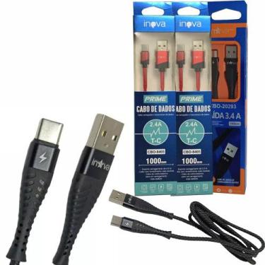 Imagem de Kit 8 Cabo de Dados Inova USB TC 1M  Atacado Para Revenda