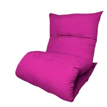 Imagem de Colchonete Futon Dobrável Almofada Poltrona Colchão Portátil Solteiro Pallet Espreguiçadeira(Pink)