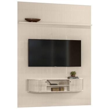 Imagem de Painel Home Suspenso Tv 65 Polegadas New Monte Carlo Calacata Off White Madetec