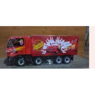 Imagem de Caminhão médio baú brinquedo 57cm madeira vermelho - Kroll