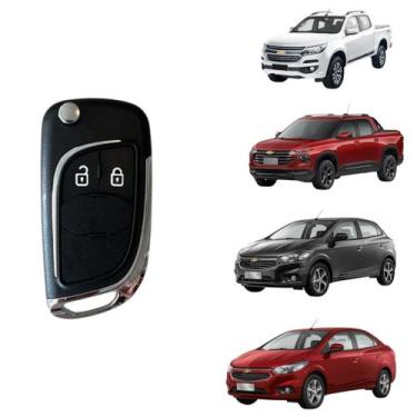 Imagem de Carcaça Capa Chave Canivete Oca Cruze Cobalt Sonic Spin Onix S10 Monta